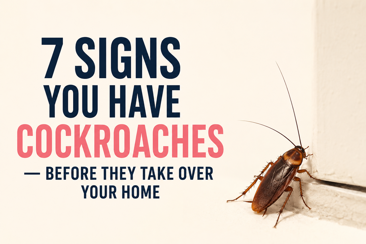7 Signs You Have Cockroaches — Before They Take Over Your Home